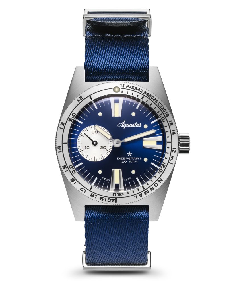 Aquastar Deepstar II – Blue Ray, Aquastar Schweizer Taucheruhr, Studioaufnahme