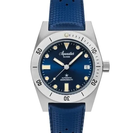 Aquastar Model 60 Steel Blue MKII complete strap/bracelet package — Aquastar Model 60 Blue