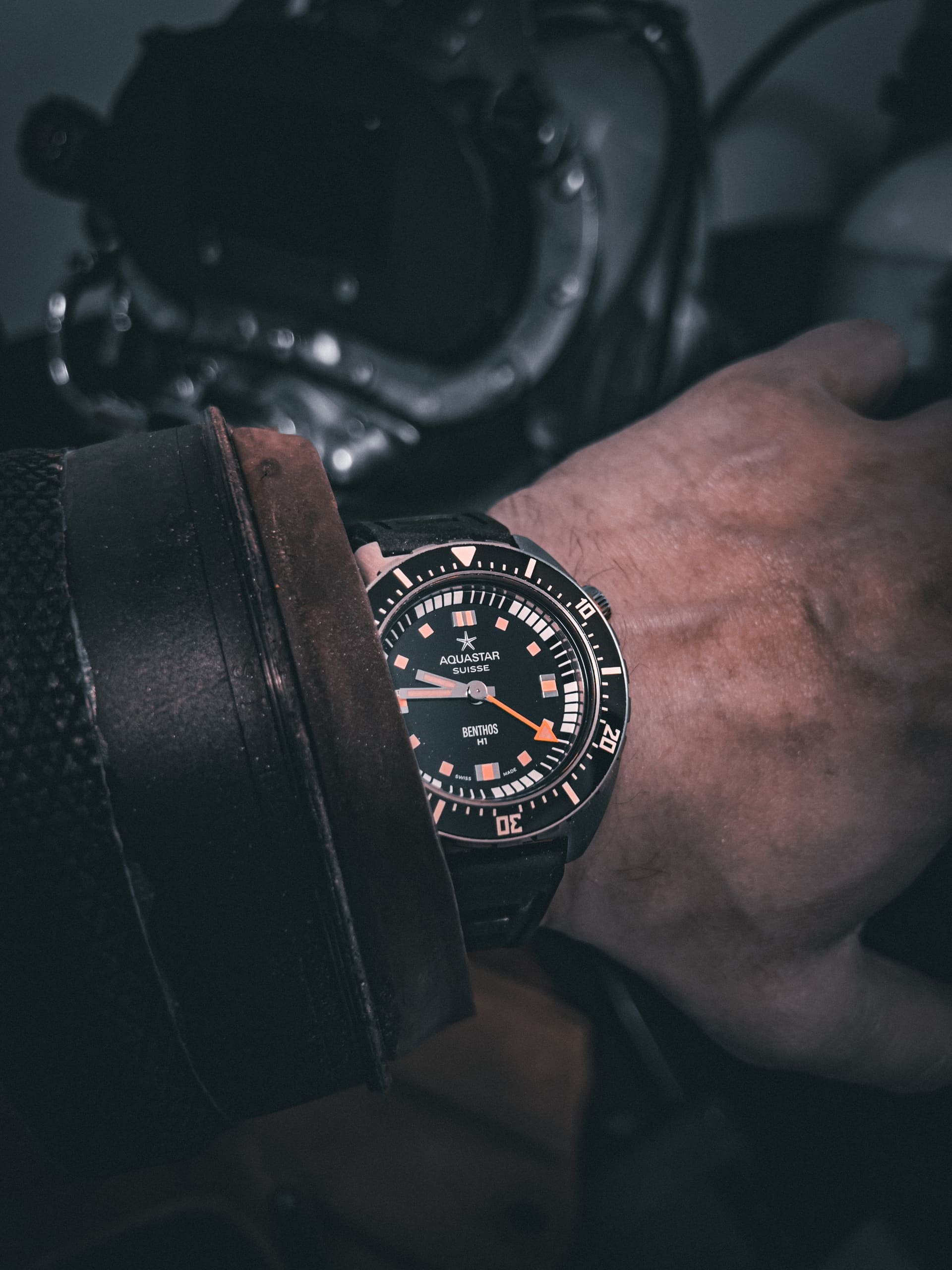 Aquastar Benthos, worn by a working diver