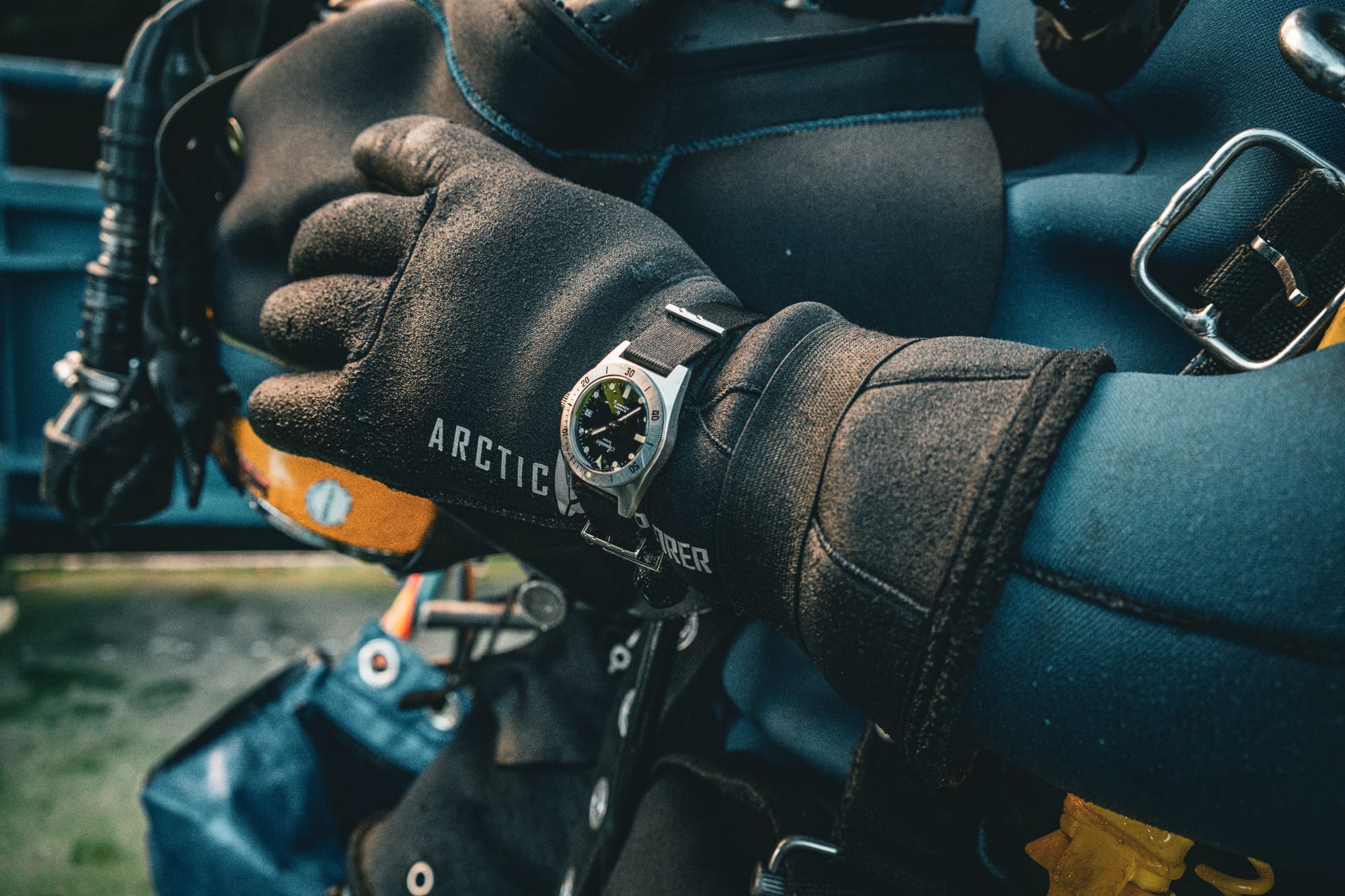 Aquastar Benthos Heritage II, worn by a working diver