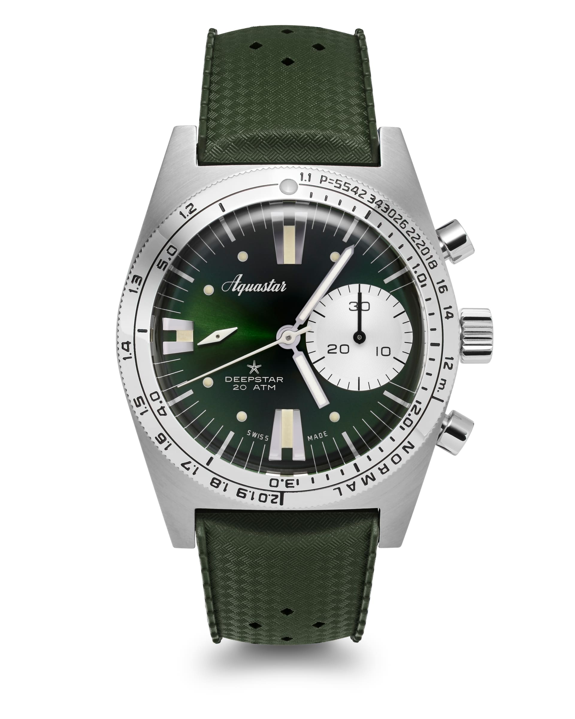 Aquastar Deepstar III Chronograph (Manual Wind), studio photograph 16 of 32